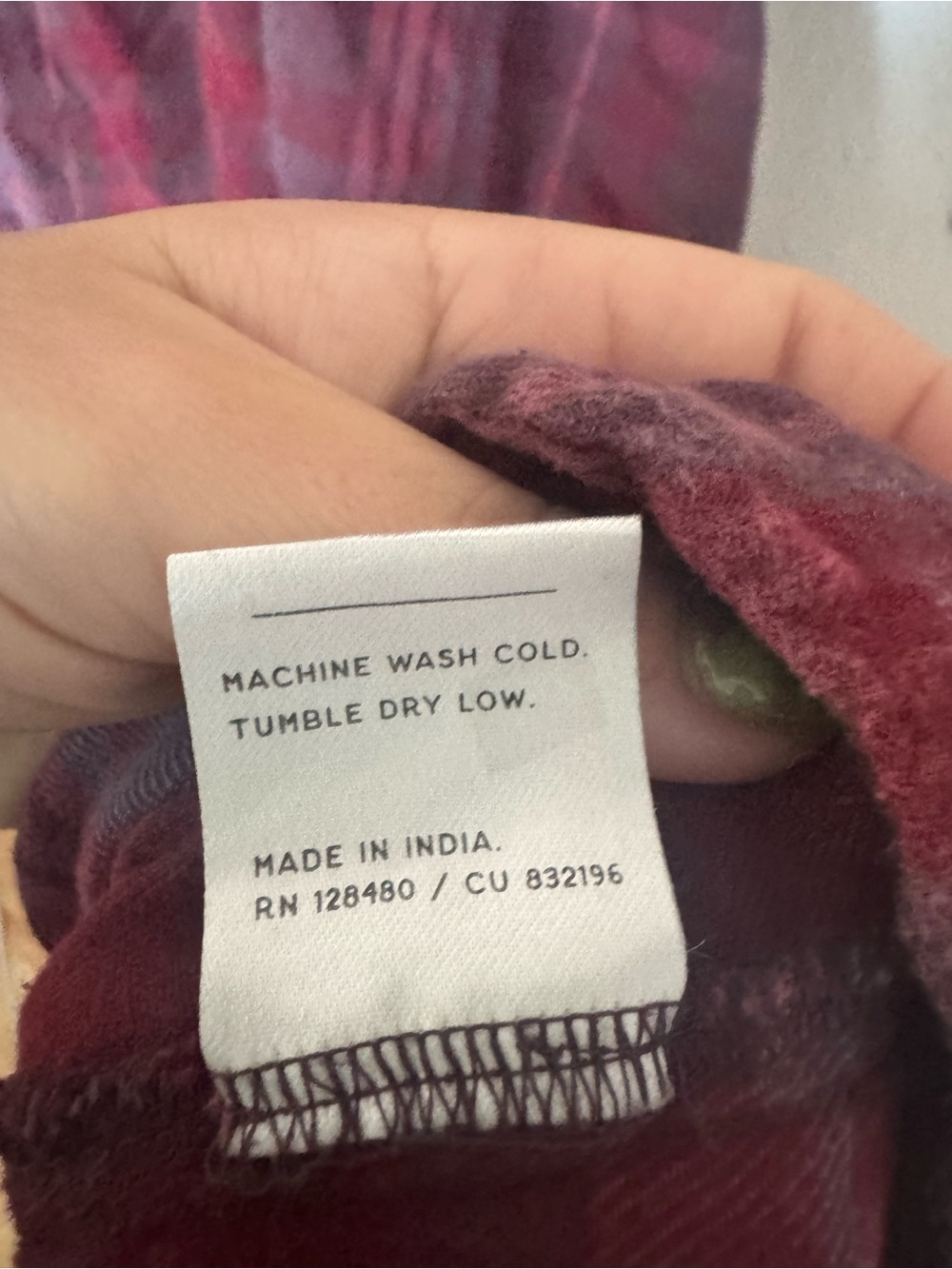 Pact Fireside Flannel Crossover Dress Red XXL Plus Midi Organic Cotton - Picture 9 of 13